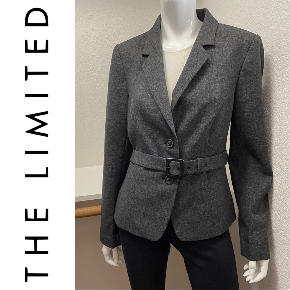 THE LIMITED Belted 2 Button Blazer Sz L